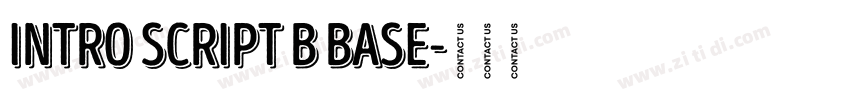 Intro Script B Base字体转换